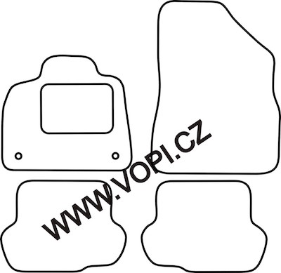 Přesné gumové koberce béžové / šedé Citroen DS5 2012 ->